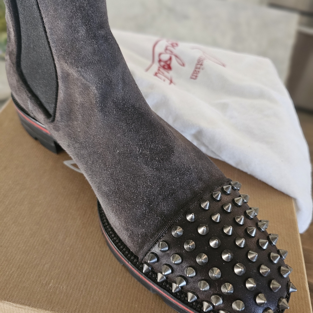Christian Louboutin Brown  Spikes Flats